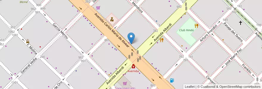 Mapa de ubicacion de Canal 9 en Argentinië, Chaco, Departamento San Fernando, Resistencia, Resistencia.