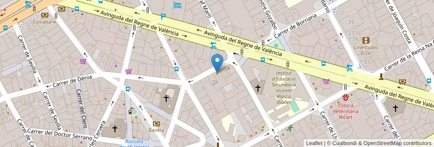 Mapa de ubicacion de Canalla Bistro by Ricard Camarena en اسپانیا, Comunitat Valenciana, València / Valencia, Comarca De València, València.