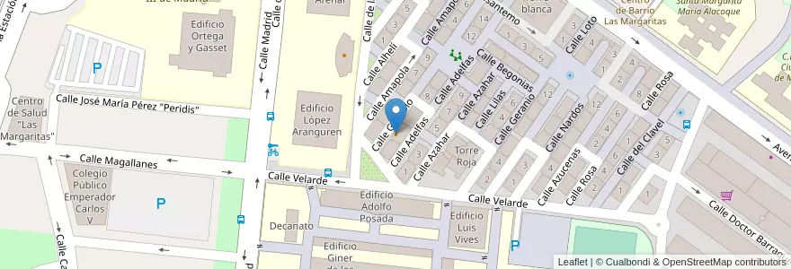 Mapa de ubicacion de Cañas y tapas en Испания, Мадрид, Мадрид, Área Metropolitana De Madrid Y Corredor Del Henares, Getafe.