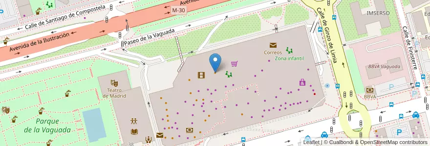 Mapa de ubicacion de Cañas y tapas en 西班牙, Comunidad De Madrid, Comunidad De Madrid, Área Metropolitana De Madrid Y Corredor Del Henares, Madrid.
