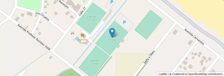 Mapa de ubicacion de Cancha 1 CUQ en Argentinië, Buenos Aires, Quilmes.