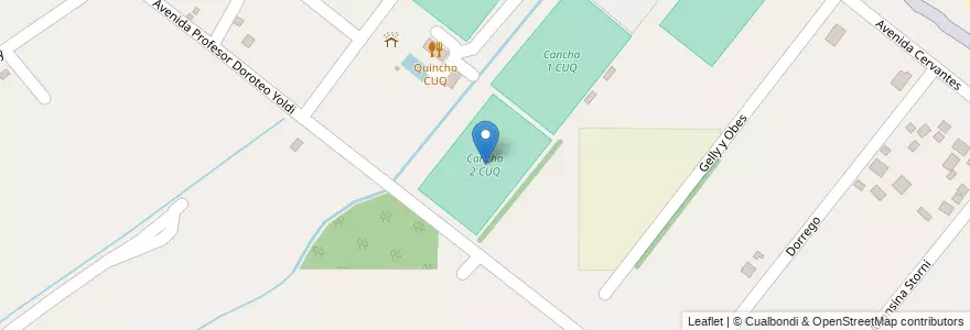 Mapa de ubicacion de Cancha 2 CUQ en الأرجنتين, بوينس آيرس, Quilmes.