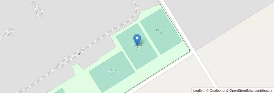Mapa de ubicacion de Cancha 3 en 아르헨티나, 부에노스아이레스주, Partido Del Pilar, Pilar Sur.