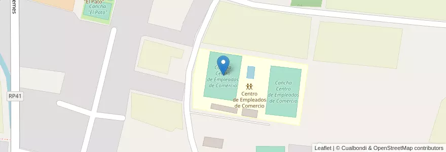 Mapa de ubicacion de Cancha Centro de Empleados de Comercio en Arjantin, Catamarca, Departamento Fray Mamerto Esquiú, Municipio De Fray Mamerto Esquiú, San Antonio.