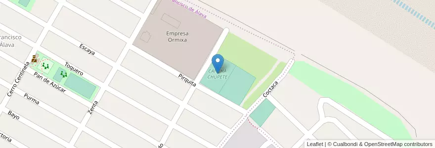 Mapa de ubicacion de CANCHA CHUPETE en Argentine, Jujuy, Departamento Doctor Manuel Belgrano, Municipio De San Salvador De Jujuy.