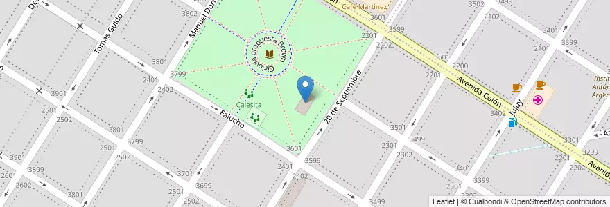 Mapa de ubicacion de Cancha de basketball / Futbol en Argentinië, Buenos Aires, Partido De General Pueyrredón, Mar Del Plata.
