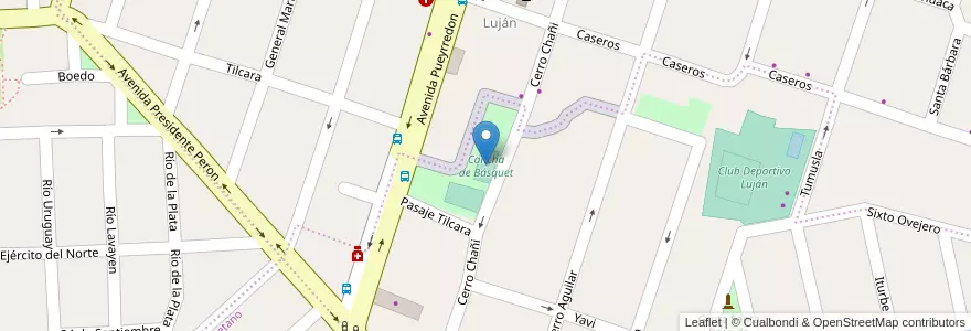 Mapa de ubicacion de Cancha de Básquet en الأرجنتين, Jujuy, Departamento Doctor Manuel Belgrano, Municipio De San Salvador De Jujuy.