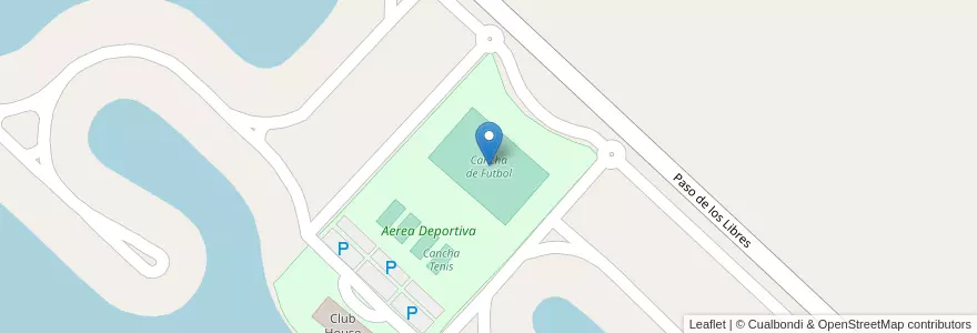 Mapa de ubicacion de Cancha de Futbol en 阿根廷, 布宜诺斯艾利斯省, Partido De San Vicente.