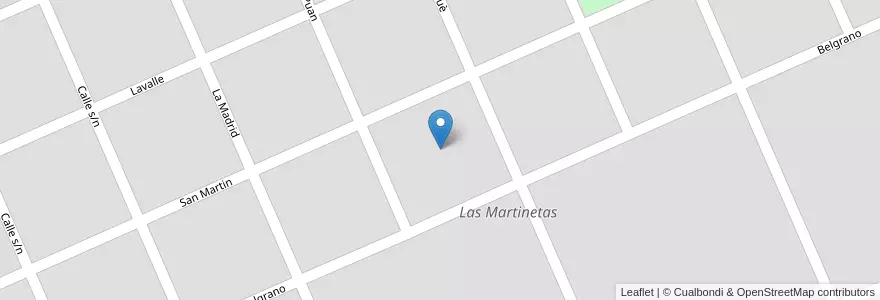 Mapa de ubicacion de Cancha de Futbol en Argentina, Buenos Aires, Partido De General Lamadrid, Las Martinetas.