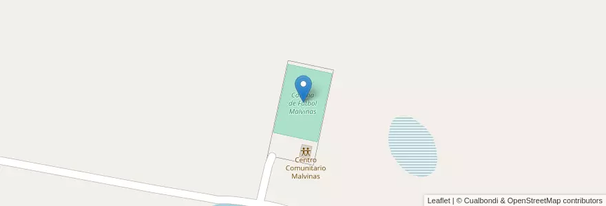Mapa de ubicacion de Cancha de Fútbol Malvinas en الأرجنتين, Corrientes, Departamento Goya, Municipio De Yatay Tí Calle, Municipio De Goya, Punta Ifrán.