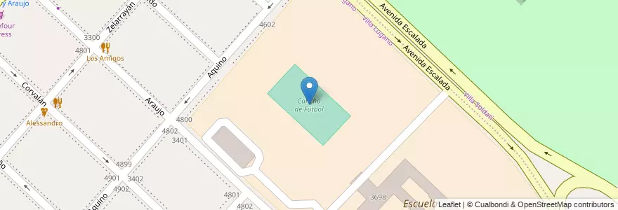 Mapa de ubicacion de Cancha de Fútbol, Villa Lugano en Arjantin, Ciudad Autónoma De Buenos Aires, Buenos Aires, Comuna 8.