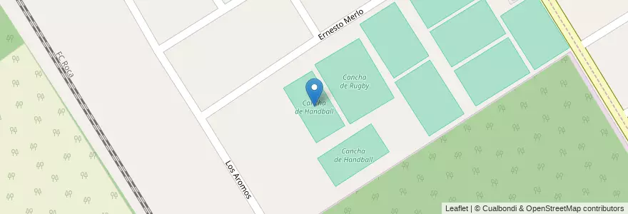 Mapa de ubicacion de Cancha de Handball en Argentina, Buenos Aires, Partido De Lomas De Zamora, Llavallol.
