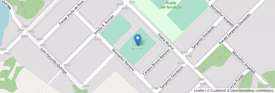 Mapa de ubicacion de Cancha de juego en Argentine, Chaco, Departamento San Fernando, Resistencia, Resistencia.
