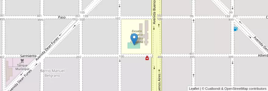 Mapa de ubicacion de Cancha de juegos en Arjantin, Córdoba, Departamento Tercero Arriba, Pedanía Salto, Municipio De Almafuerte, Almafuerte.