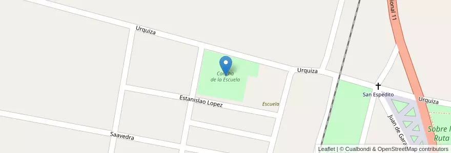 Mapa de ubicacion de Cancha de la Escuela en Argentinië, Santa Fe, Departamento San Justo, Municipio De Vera Y Pintado.