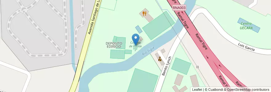 Mapa de ubicacion de Cancha de Padde 2 en Argentina, Buenos Aires, Partido De Tigre, Tigre.