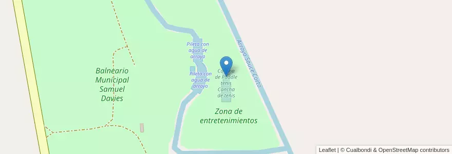 Mapa de ubicacion de Cancha de Paddle tenis en 阿根廷, 布宜诺斯艾利斯省, Partido De Coronel Suárez.