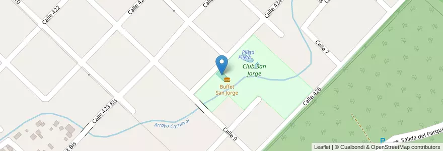 Mapa de ubicacion de Cancha de Paddle, Villa Elisa en Arjantin, Buenos Aires, Partido De La Plata, Villa Elisa.