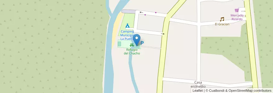 Mapa de ubicacion de Cancha de Padel en 아르헨티나, Catamarca, Departamento Ambato, Municipio De La Puerta.