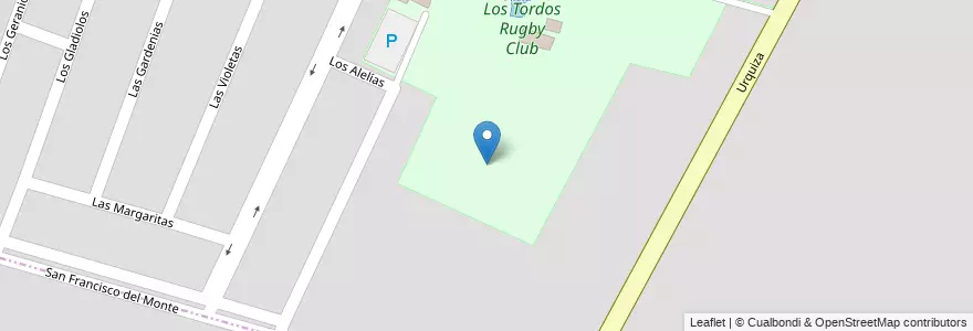 Mapa de ubicacion de Cancha De Rugby en アルゼンチン, チリ, メンドーサ州, Departamento Guaymallén, Distrito San Francisco Del Monte.