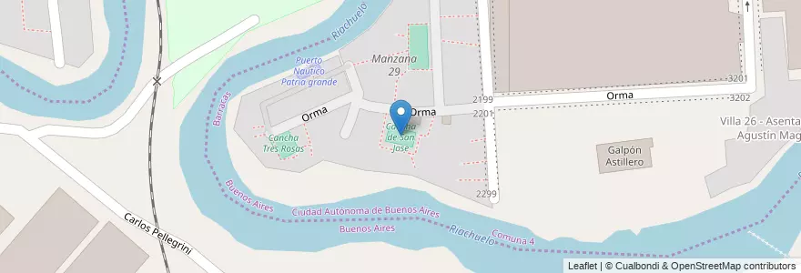 Mapa de ubicacion de Cancha de San Jose, Barracas en Argentina, Buenos Aires, Partido De Avellaneda, Piñeyro.