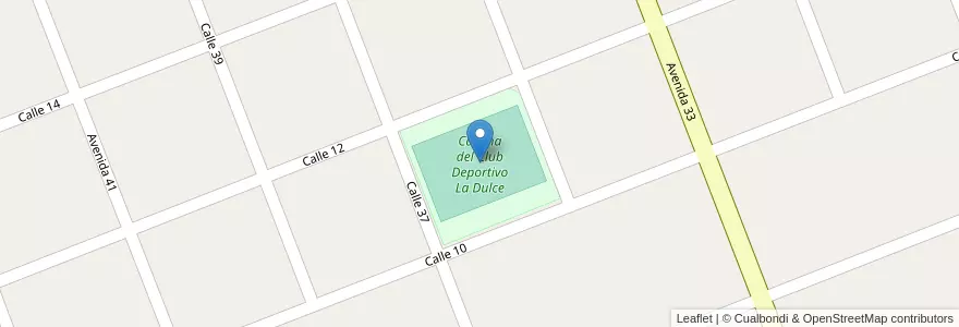 Mapa de ubicacion de Cancha del Club Deportivo La Dulce en Argentinië, Buenos Aires, Partido De Necochea.