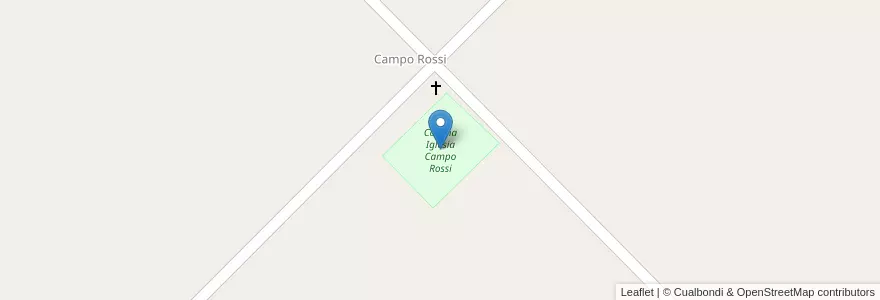 Mapa de ubicacion de Cancha Iglesia Campo Rossi en 아르헨티나, Chaco, Departamento Primero De Mayo, Municipio De Colonia Benítez.