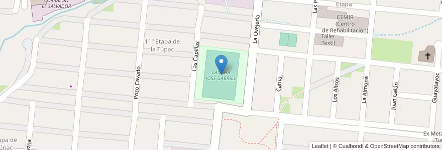 Mapa de ubicacion de CANCHA JOSE GABRIEL en Аргентина, Жужуй, Departamento Doctor Manuel Belgrano, Municipio De San Salvador De Jujuy, Alto Comedero.