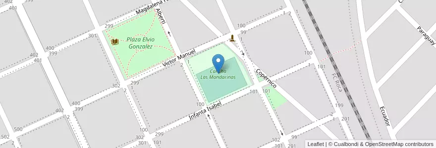 Mapa de ubicacion de Cancha Las Mandarinas en Argentinië, Buenos Aires, Brandsen.