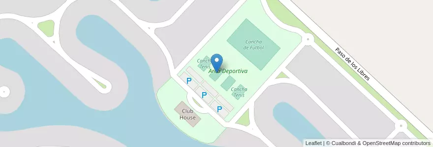 Mapa de ubicacion de Cancha Tenis en Argentina, Buenos Aires, Partido De San Vicente.