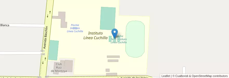 Mapa de ubicacion de Cancha Tenis Instituto Línea Cuchilla en 아르헨티나, Misiones, Departamento Libertador General San Martín, Municipio De Ruiz De Montoya.