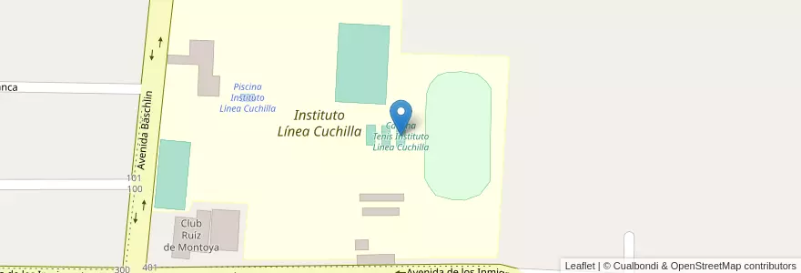 Mapa de ubicacion de Cancha Tenis Instituto Línea Cuchilla en Argentinië, Misiones, Departamento Libertador General San Martín, Municipio De Ruiz De Montoya.