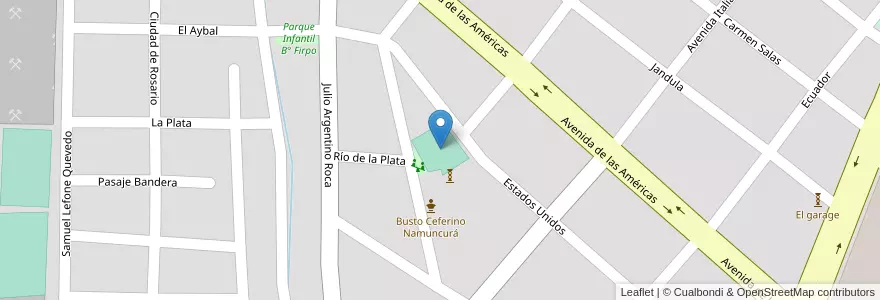 Mapa de ubicacion de Canchas de B° El Milagro en Argentinië, Salta, Capital, Municipio De Salta, Salta.