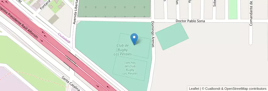 Mapa de ubicacion de canchas del Club Rugby Los Perales en Argentina, Jujuy, Departamento Palpalá, Municipio De Palpalá.
