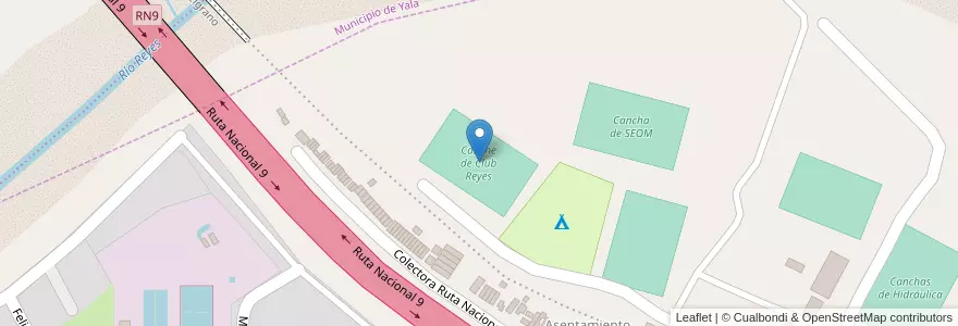 Mapa de ubicacion de Canche de Club Reyes en Аргентина, Жужуй, Departamento Doctor Manuel Belgrano, Municipio De Yala.