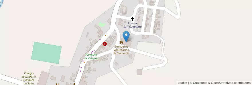 Mapa de ubicacion de Canchón Municipal en 阿根廷, Salta, Molinos, Municipio De Seclantás.