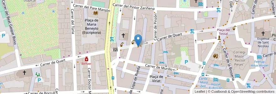 Mapa de ubicacion de Canela Arroces en スペイン, バレンシア州, València / Valencia, Comarca De València, València.