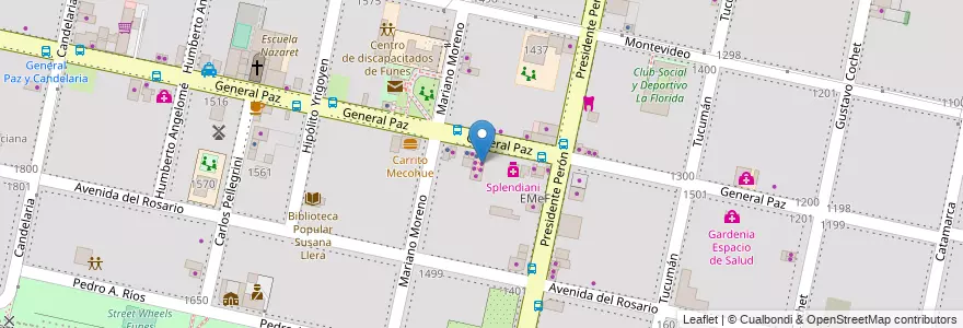 Mapa de ubicacion de Canela & Miel en Argentinië, Santa Fe, Departamento Rosario, Municipio De Funes, Funes.