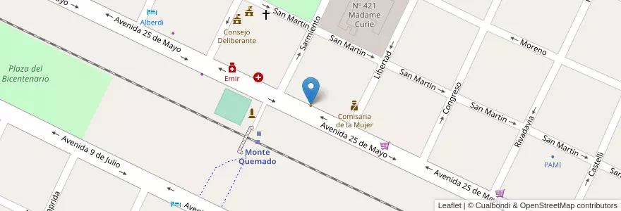 Mapa de ubicacion de Canela en アルゼンチン, サンティアゴ・デル・エステロ州, Departamento Copo.
