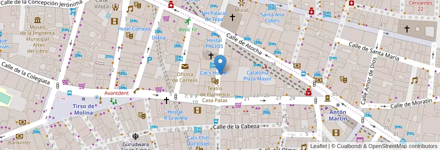 Mapa de ubicacion de CAÑIZARES, CALLE, DE LOS,5 en Испания, Мадрид, Мадрид, Área Metropolitana De Madrid Y Corredor Del Henares, Мадрид.