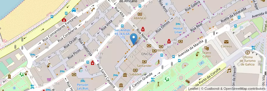 Mapa de ubicacion de Cannibal en إسبانيا, غاليسيا, لا كورونيا, A Coruña, لا كورونيا.