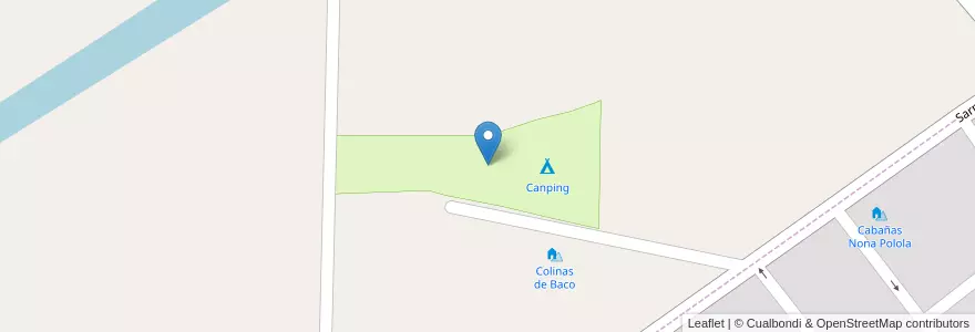 Mapa de ubicacion de Canping en Arjantin, Entre Ríos, Departamento Victoria, Distrito Corrales, Victoria.