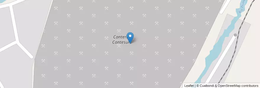 Mapa de ubicacion de Cantera Cantesur en 아르헨티나, Córdoba, Departamento Colón, Pedanía Calera Norte, La Calera.