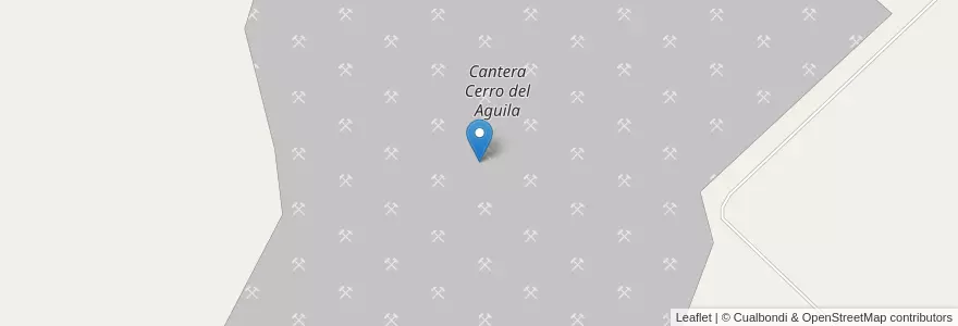 Mapa de ubicacion de Cantera Cerro del Aguila en Argentine, Province De Buenos Aires, Partido De Azul.
