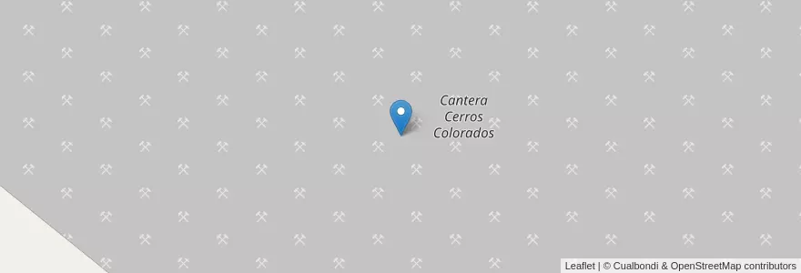 Mapa de ubicacion de Cantera Cerros Colorados en アルゼンチン, ブエノスアイレス州, Partido De Tornquist.