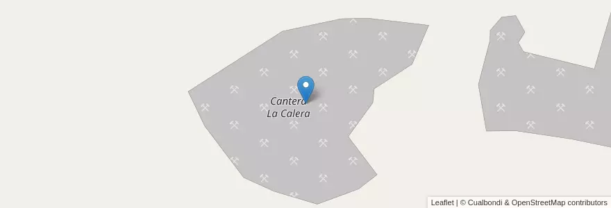 Mapa de ubicacion de Cantera La Calera en Аргентина, Рио-Негро, Departamento Valcheta.
