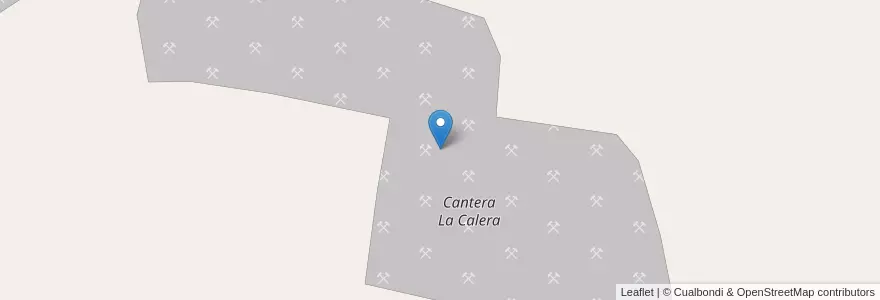 Mapa de ubicacion de Cantera La Calera en Arjantin, Río Negro, Departamento Valcheta.