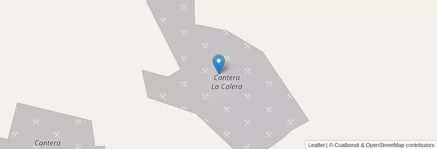 Mapa de ubicacion de Cantera La Calera en آرژانتین, استان ریو نگرو، آرژانتین, Departamento Valcheta.