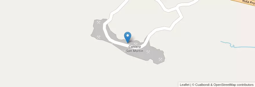 Mapa de ubicacion de Cantera San Martín en アルゼンチン, ミシオネス州, Departamento Oberá, Municipio De San Martín.