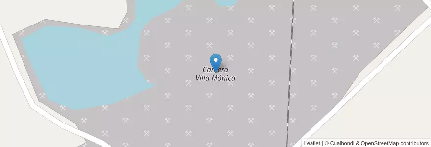 Mapa de ubicacion de Cantera Villa Mónica en Arjantin, Buenos Aires, Partido De Olavarría.